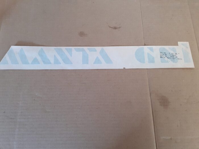 Sticker "Manta GSi" zilver