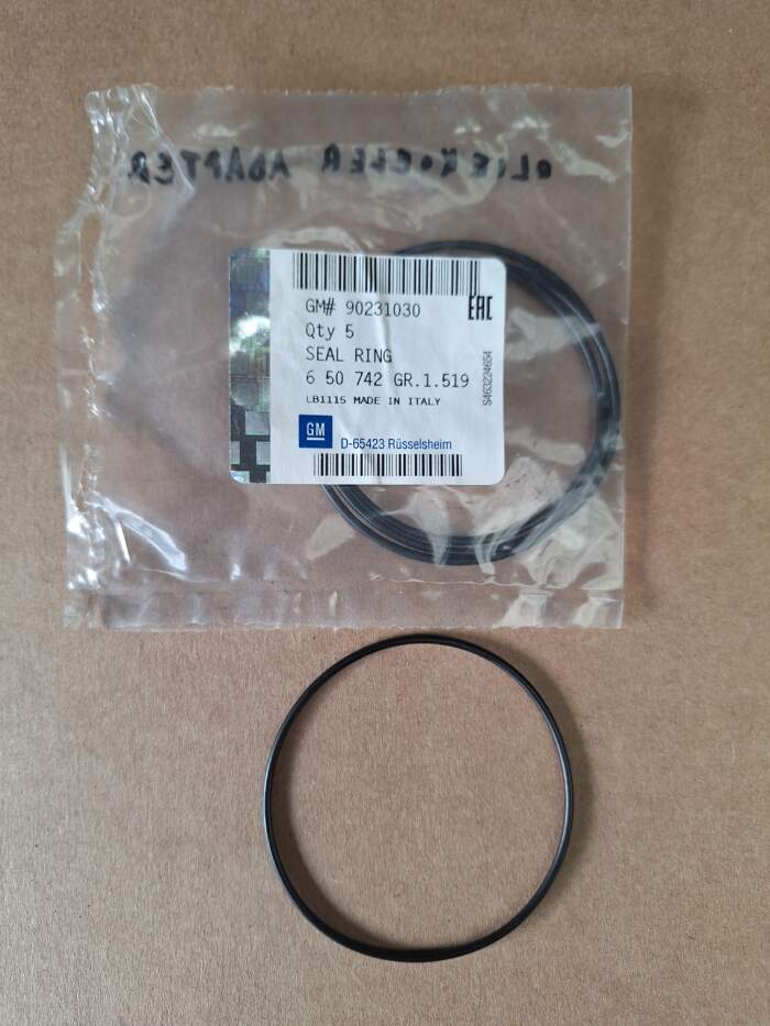 O-ring oliekoeler adaptor